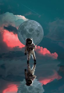 示例影片《星际迷途》海报封面，科幻宇宙背景下宇航员孤身站立，冷蓝色调氛围感极强，适合在线观看免费电影科幻类